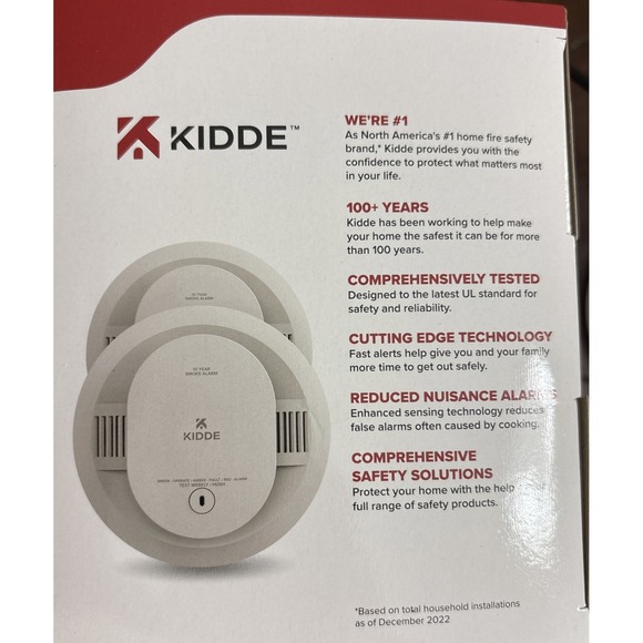 Kidde DETECT Smoke Alarm 10-Year Battery Powered 20SD10 2 Pack - Picture 2 of 6
